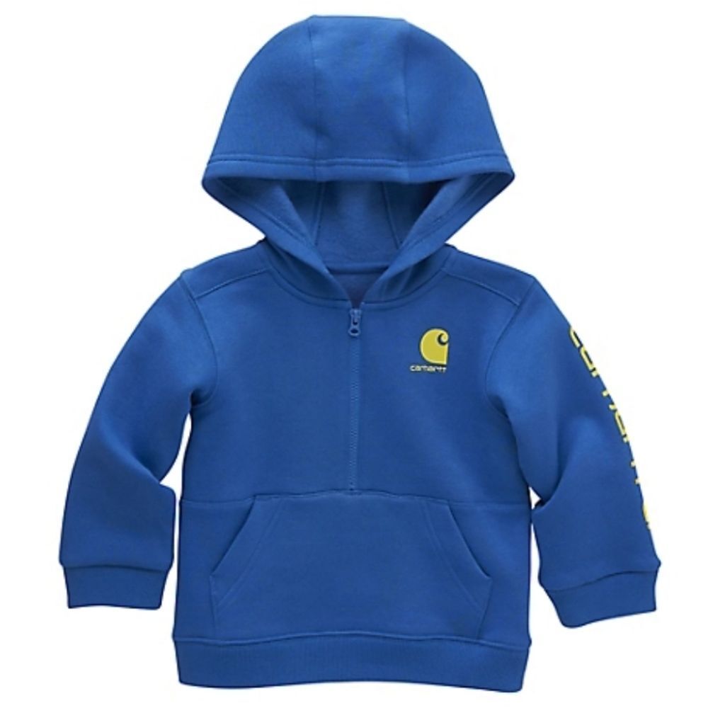 Carhartt L/S Half-Zip Hoodie- Electric‎ Blue Lemonade